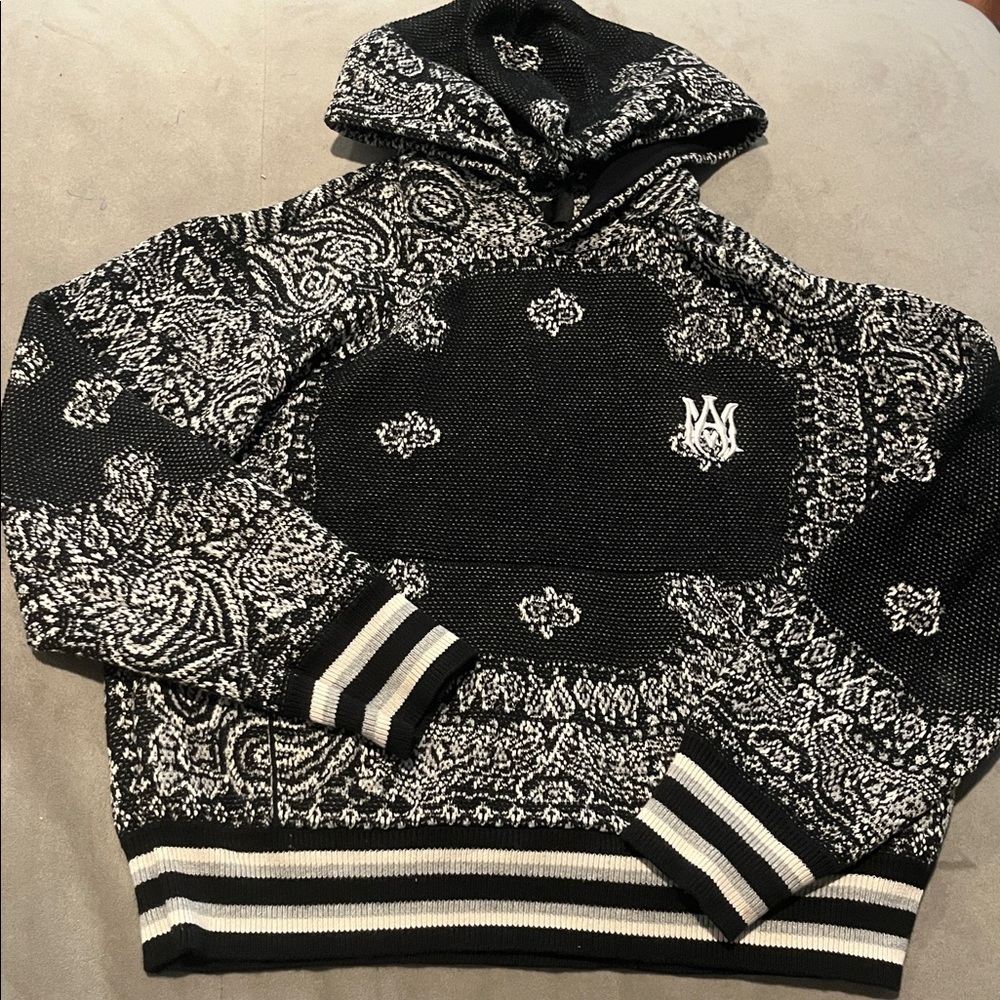 AMIRI Black and White Kids Hoodie